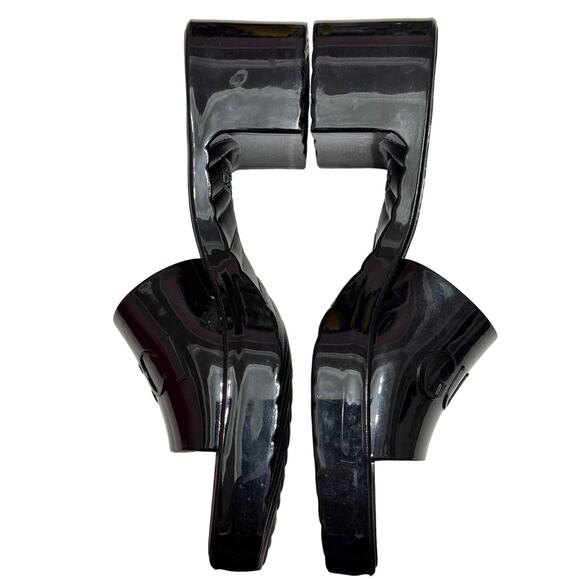 Gucci Rubber Logo Platform Slide Sandal in Black Size 37 Slip-On Open Toe - Picture 6 of 16